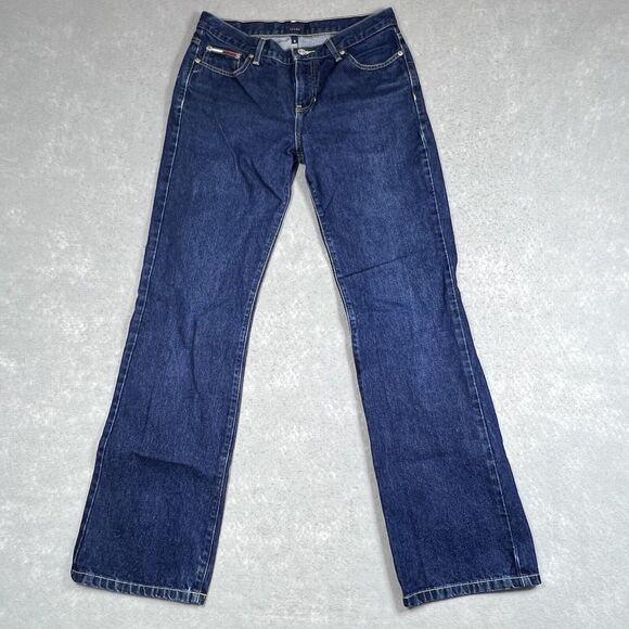 Tommy Hilfiger Jeans Womens Size 9 Blue Hipster Straight Denim Cotton - Picture 1 of 16